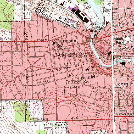 Topographic Map of Christian and Missionary Alliance Church, NY