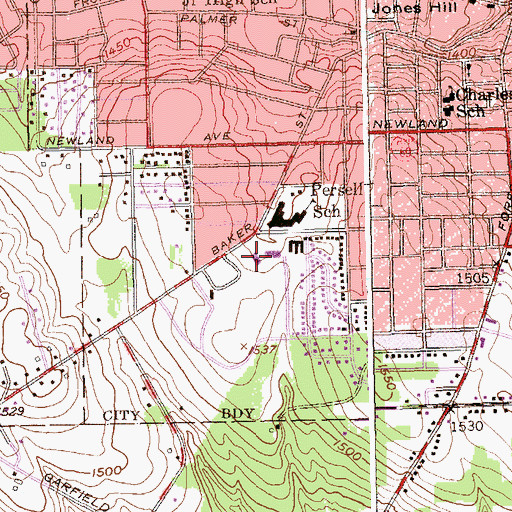 Topographic Map of Manor Oak Home for the Aged, NY