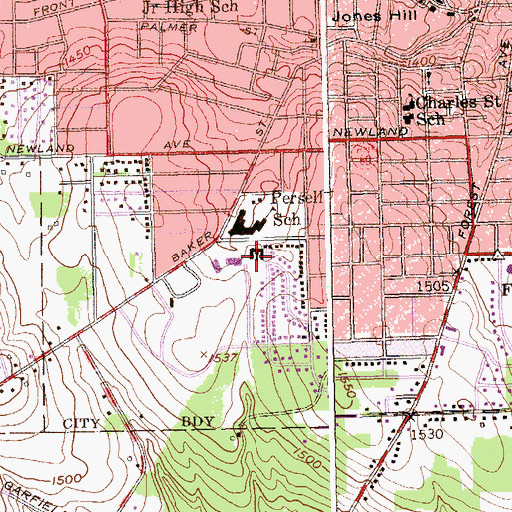 Topographic Map of United States Naval Reserve Training Center, NY