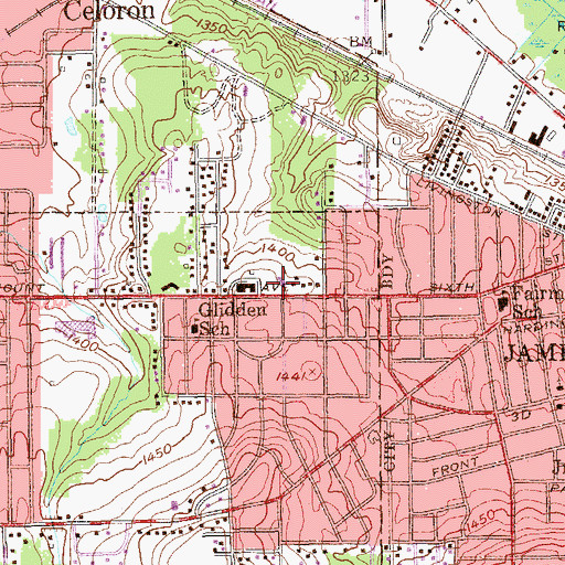 Topographic Map of Zion Covenant Church, NY