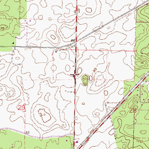 Topographic Map of City of Alachua Water Tower, FL
