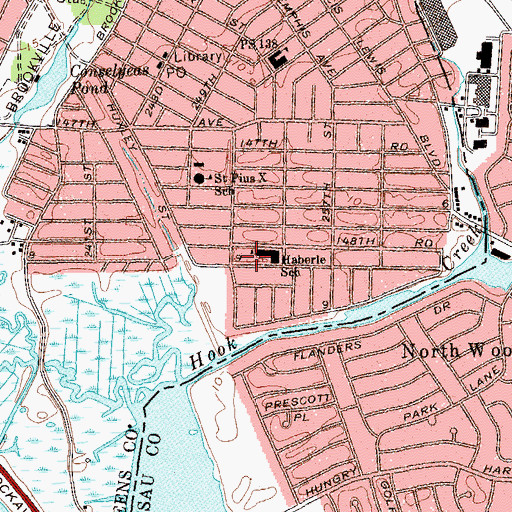 Topographic Map of Sunrise Playground, NY