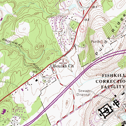 Topographic Map of Dutchess Stadium, NY