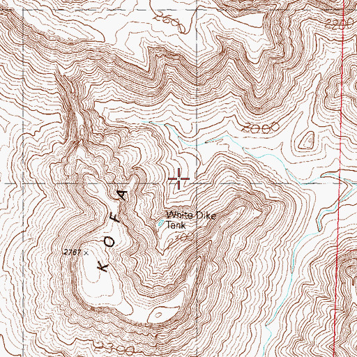 Topographic Map of White Dike Tank, AZ