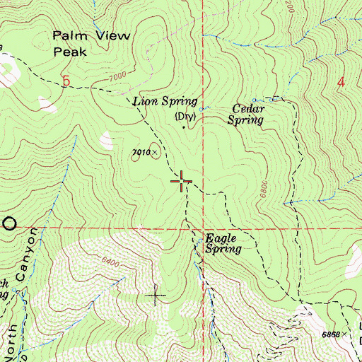 Topographic Map of Desert Divide Trail, CA