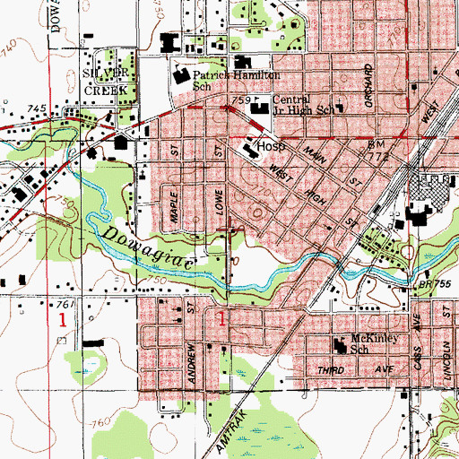 Topographic Map of Faith Fellowship Seventh Day Adventist Church, MI