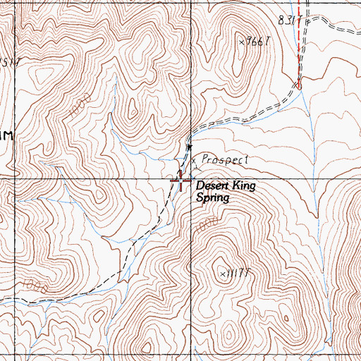 Topographic Map of Desert King Spring, CA