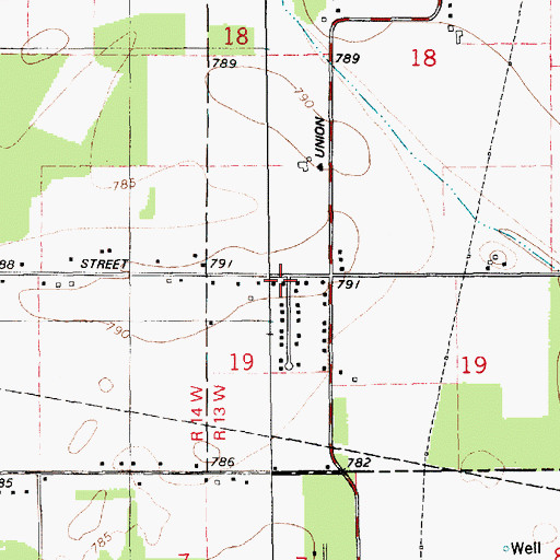 Topographic Map of New Song Community Church, MI