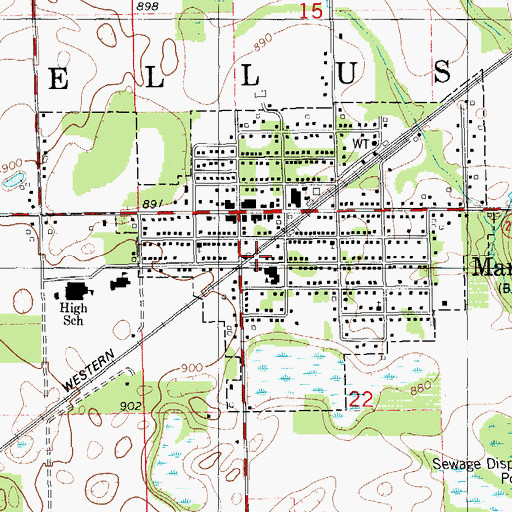 Topographic Map of Lakeview Family Care, MI