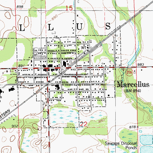 Topographic Map of Saint Margaret Mary Church, MI