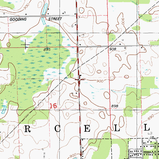 Topographic Map of Beech Grove Trailer Park, MI