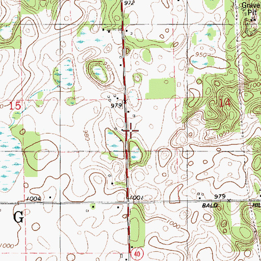 Topographic Map of M40 Speedway, MI