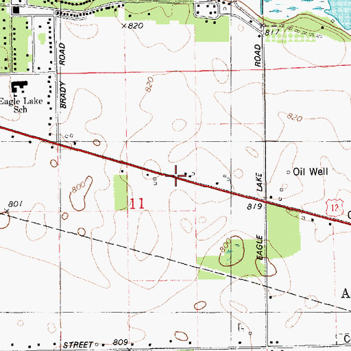 Topographic Map of Edwardsburg Police Dept, MI