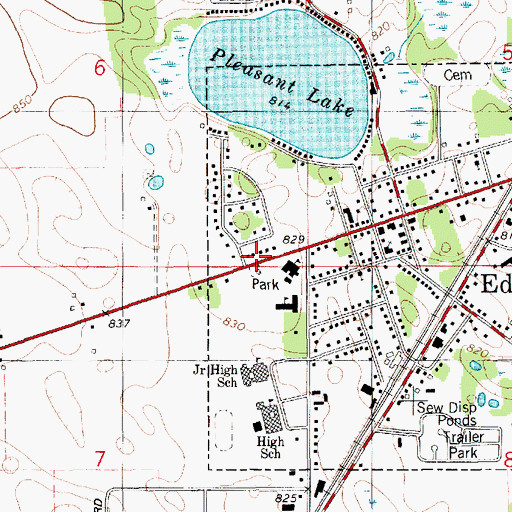 Topographic Map of Edwardsburg Family Medicine, MI