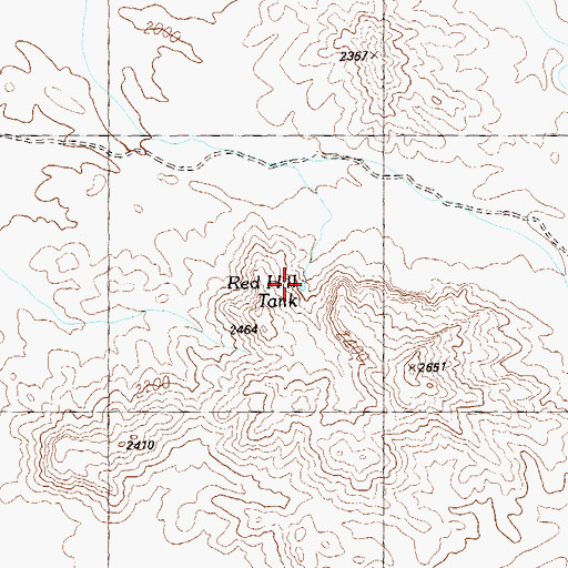 Topographic Map of Red Hill Tank, AZ