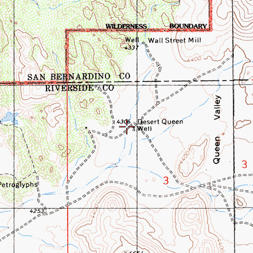 Topographic Map of Desert Queen Well, CA