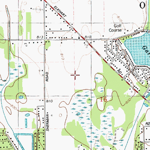 Topographic Map of Kessington Community Church, MI
