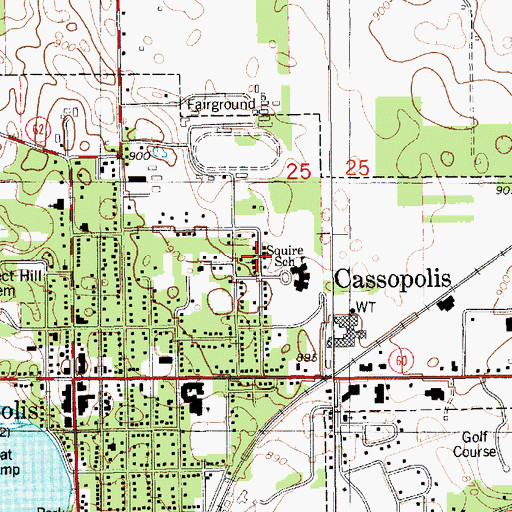 Topographic Map of Christ Temple Church, MI
