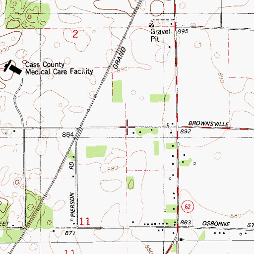 Topographic Map of Kingdom Hall of Jehovah's Witnesses, MI