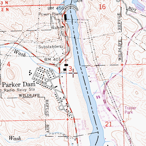 Topographic Map of Desilt Wash, CA