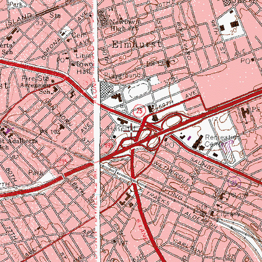 Topographic Map of Hoffman Park, NY