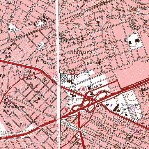 Topographic Map of Libra Triangle, NY