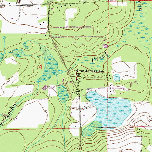 Topographic Map of New Life Christian Center Church, FL