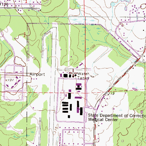 Topographic Map of Florida Corrections Medical Center Water Tower, FL