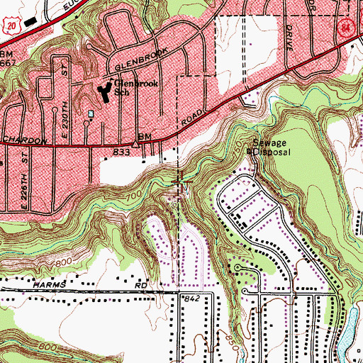 Topographic Map of Stevenson Brook, OH