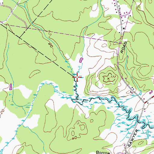 Topographic Map of Dyer Brook, ME
