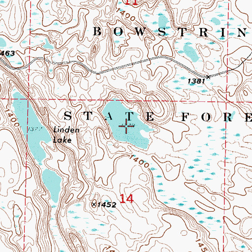 Topographic Map of Chickadee Lake, MN