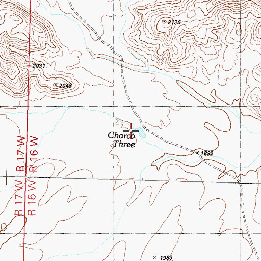 Topographic Map of Charco Three, AZ
