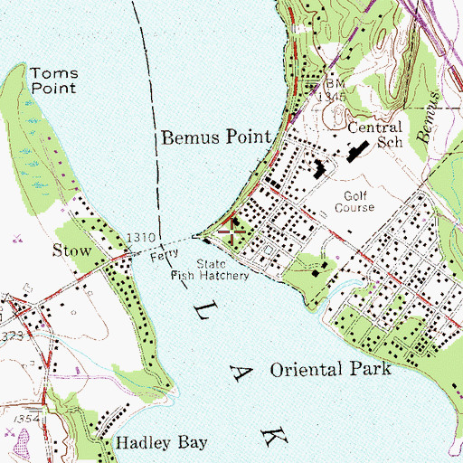 Topographic Map of Village Park, NY