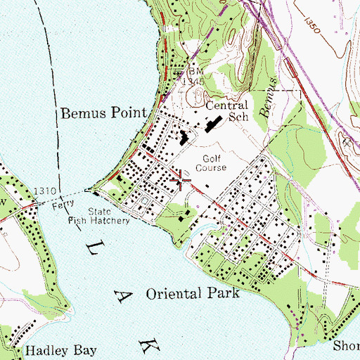 Topographic Map of Our Lady of Lourdes Roman Catholic Church, NY