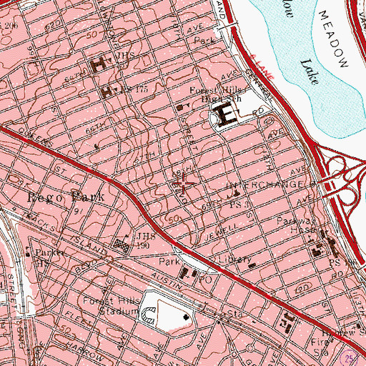 Topographic Map of Arthur Katzman Playground, NY