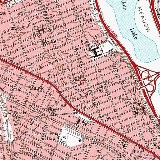 Topographic Map of Yellowstone Municipal Park, NY