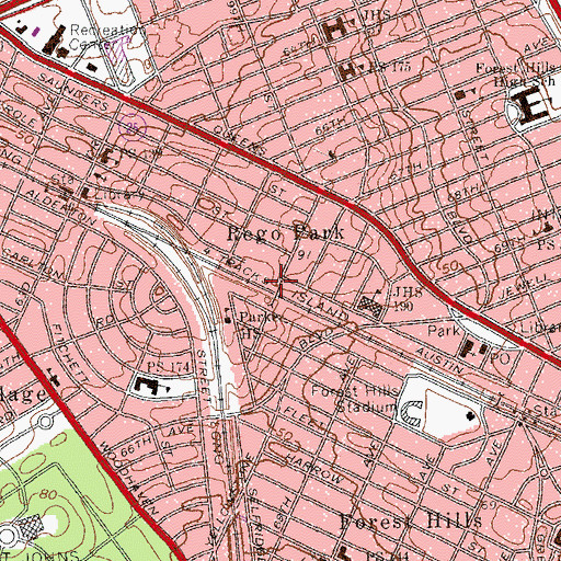 Topographic Map of Plaza Sixtyseven, NY