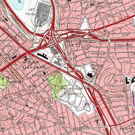 Topographic Map of Maple Grove Park, NY