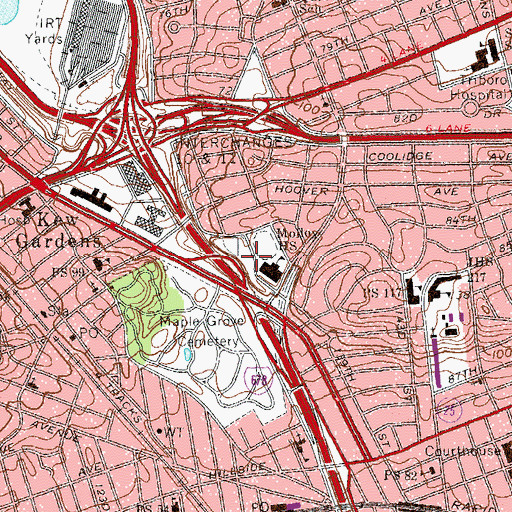 Topographic Map of Manton Playground, NY