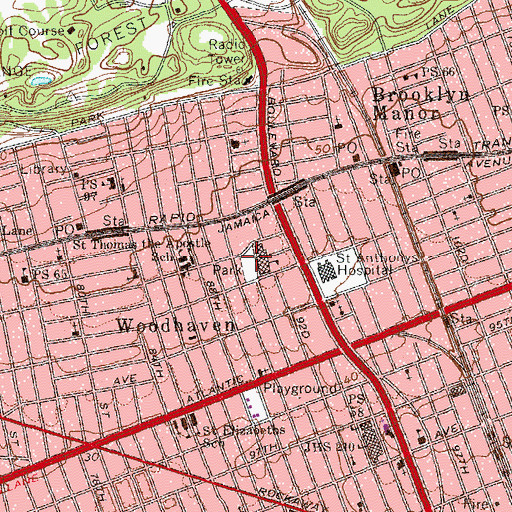 Topographic Map of Equity Park, NY