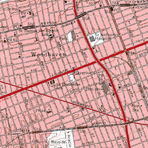 Topographic Map of London Planetree Park, NY