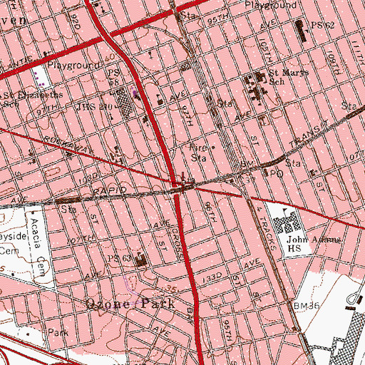 Topographic Map of Corporal Ruoff Square, NY