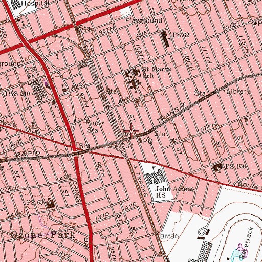 Topographic Map of Police Officer Nicholas Demutiis Playground, NY