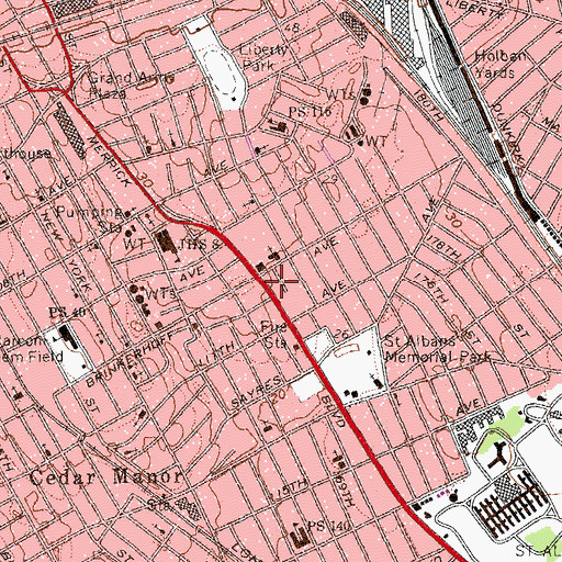 Topographic Map of Brinkerhoff Mall, NY