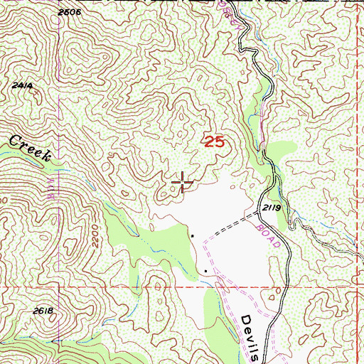 Topographic Map of Devils Hole, CA