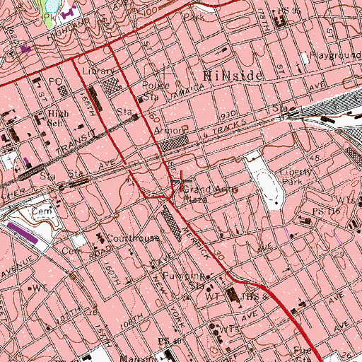 Topographic Map of Ashmead Mall, NY