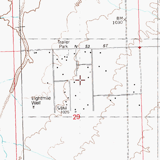 Topographic Map of La Paz Valley, AZ