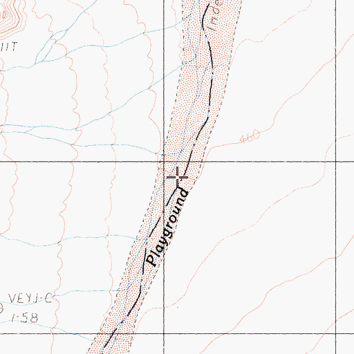 Topographic Map of Devils Playground Wash, CA