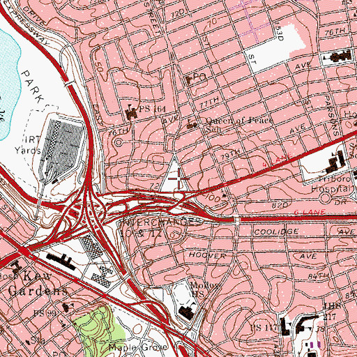 Topographic Map of Vleigh Place Playground, NY