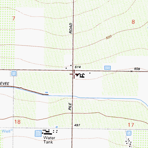 Topographic Map of DiGiorgio Elementary School, CA